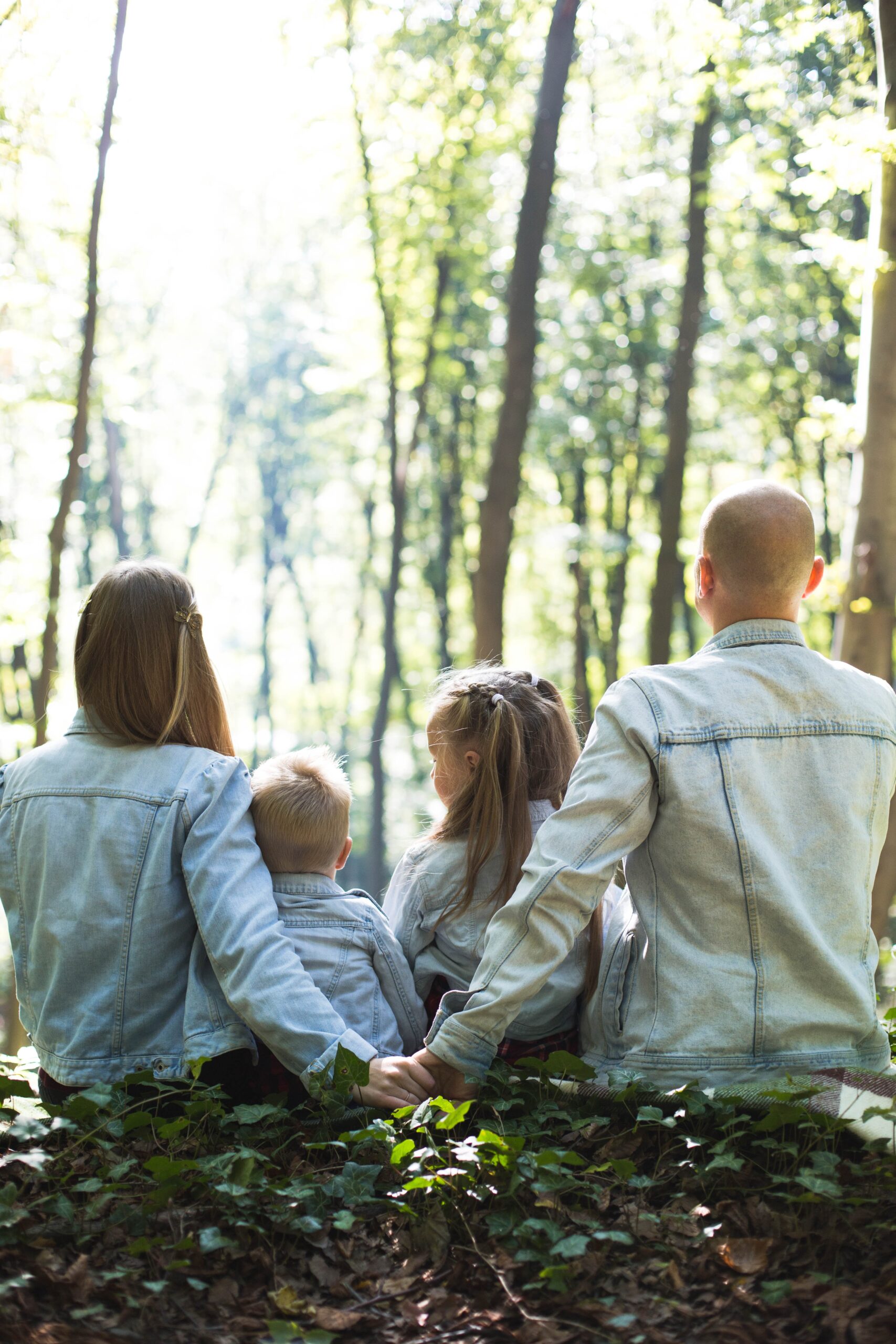 family in nature